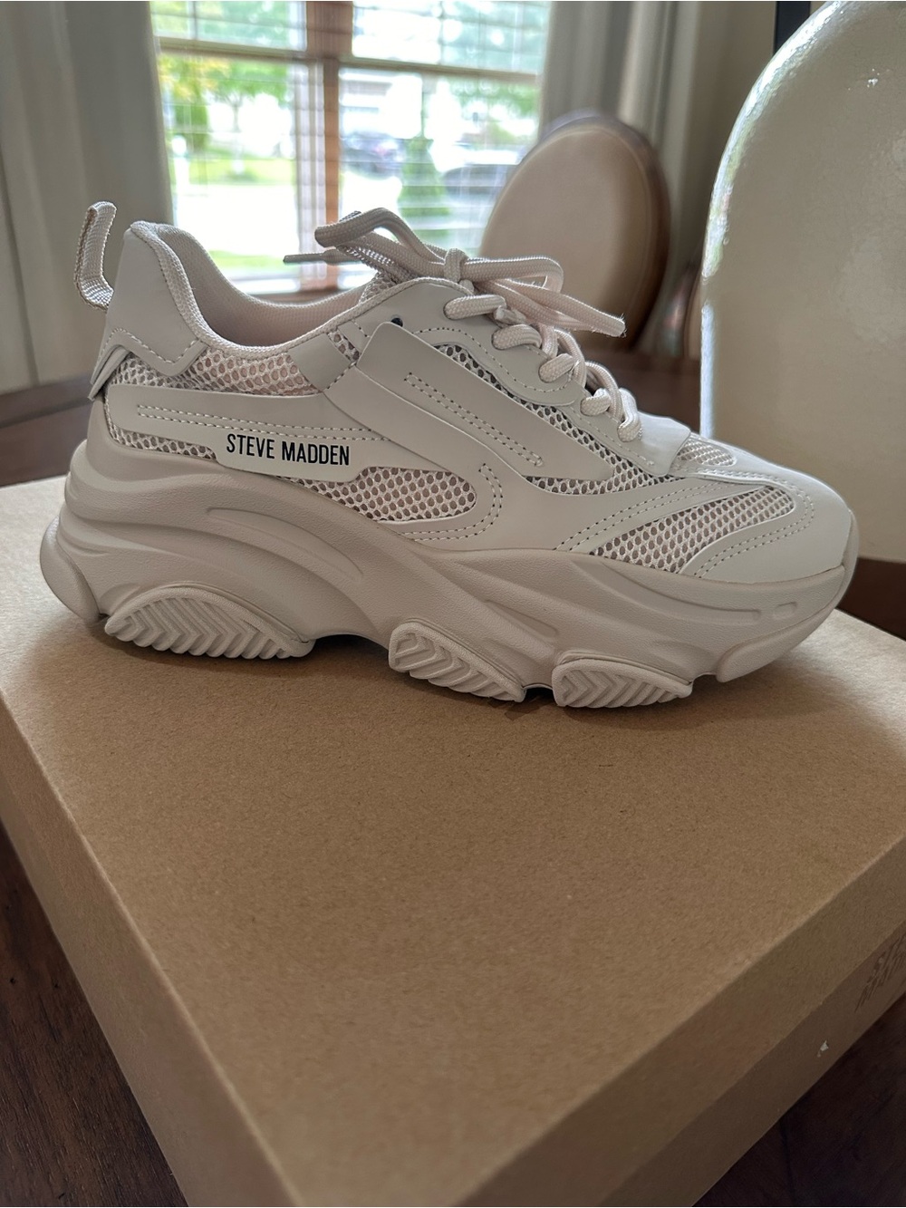 Steve Madden Bone Chunky Mesh Platform Sneaker